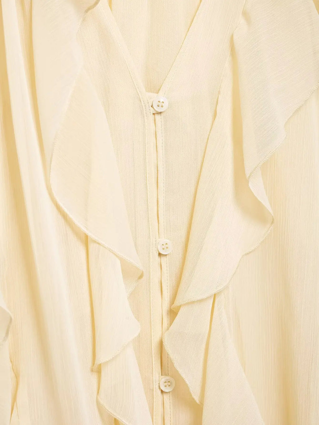 Camisa feminina casual com babados, solta, com cadarço, decote em V, blusas femininas para primavera de 2025