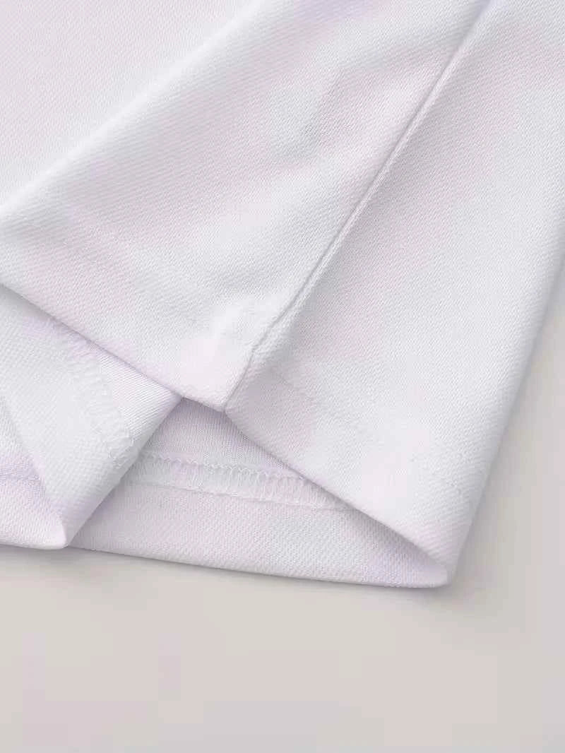 Summer Men's Casual Sleeveless Polo Shirt Golf Embroidery Stand Collar Button Tank Top for Sports
