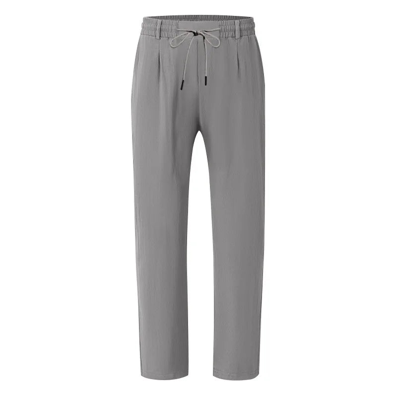 Men's Loose Casual Loose Straight Linen Naples Gurg Breathable Pants Men Clothing Trousers Traf Homme Pantalones Sweatpants