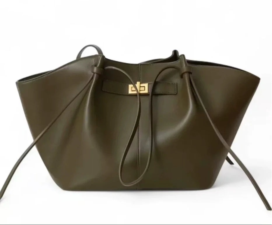 2026 Women's Summer Large Capacity Commuter Tote Bag Female Korean Fashion Luxury Pu Leather Handbags Chic Trend Underarm Bag