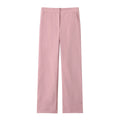 TRAFZA Women 2 Piece Set Solid Asymmetric Folds Side Zip Design Short Vest Top+Fashion Pockets High Waist Casual Wide Leg Pants