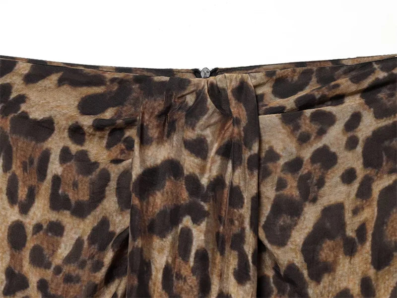Women's Skirt 2026 New Fashion Summer Animal Print Wrap Skirt for Women Casual Chic Personality Ladies Skirt