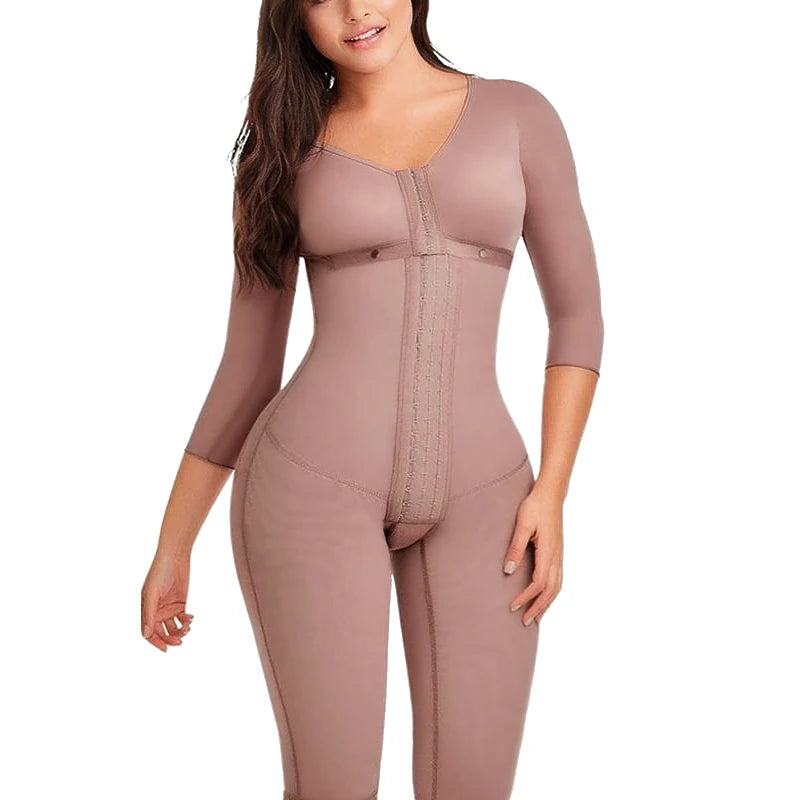 Cintas Colombianas de Corpo Inteiro Modeladoras de Alta Compressão Pós-Operatório Pós-Parto Lipo Braço Afinador Cintura Redutora Modeladora