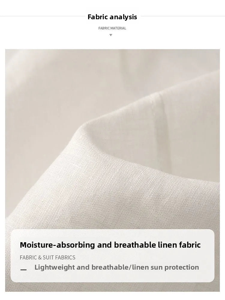 Linen Sun Protection Jacket Blazer - Men's Fashionable Business Casual Versatile and Comfortable Ice Sensation Breathable Blazer