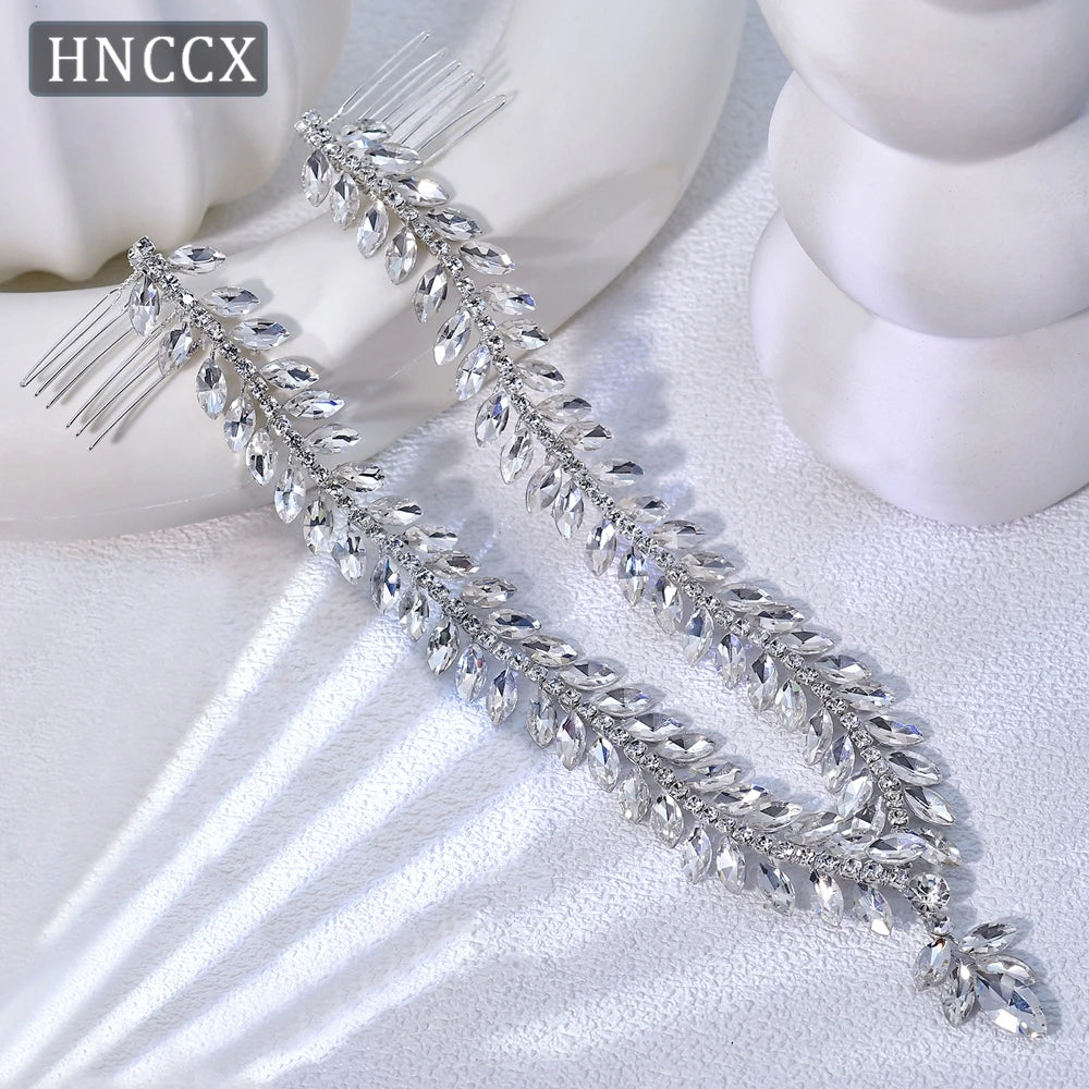YouLaPan Crystal Forehead Headband for Women Brides Headpiece Party Wedding Hair Accessories Jewelry Bridal Headdress HP529