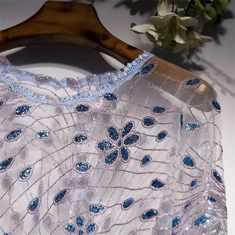 Capas e xales elegantes para mulheres, casaco solto com bordado, colete de renda, bolero, acessórios, casaco para festa, roupa externa WZ2375