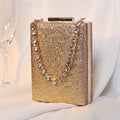 Bolsas pequenas de diamante, carteiras de banquete de corrente brilho