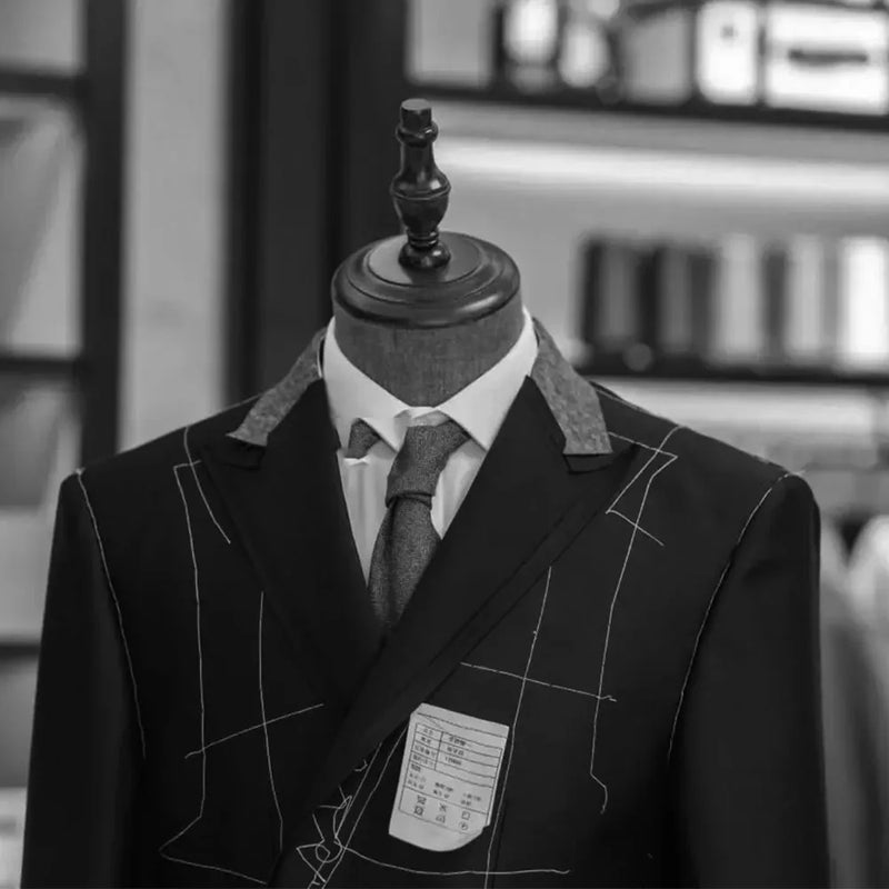 Terno masculino de linho azul/bege de alta qualidade, 2 peças, elegante, casual, abotoamento simples, slim fit, blazer com lapela entalhada e calças, traje masculino