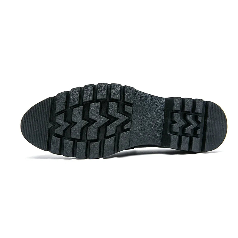 Mens Loafers Party Business Thick Soled Men Leather Shoes Dress Platform Shoes Comfortable Fashion New Casual Shoes for Men