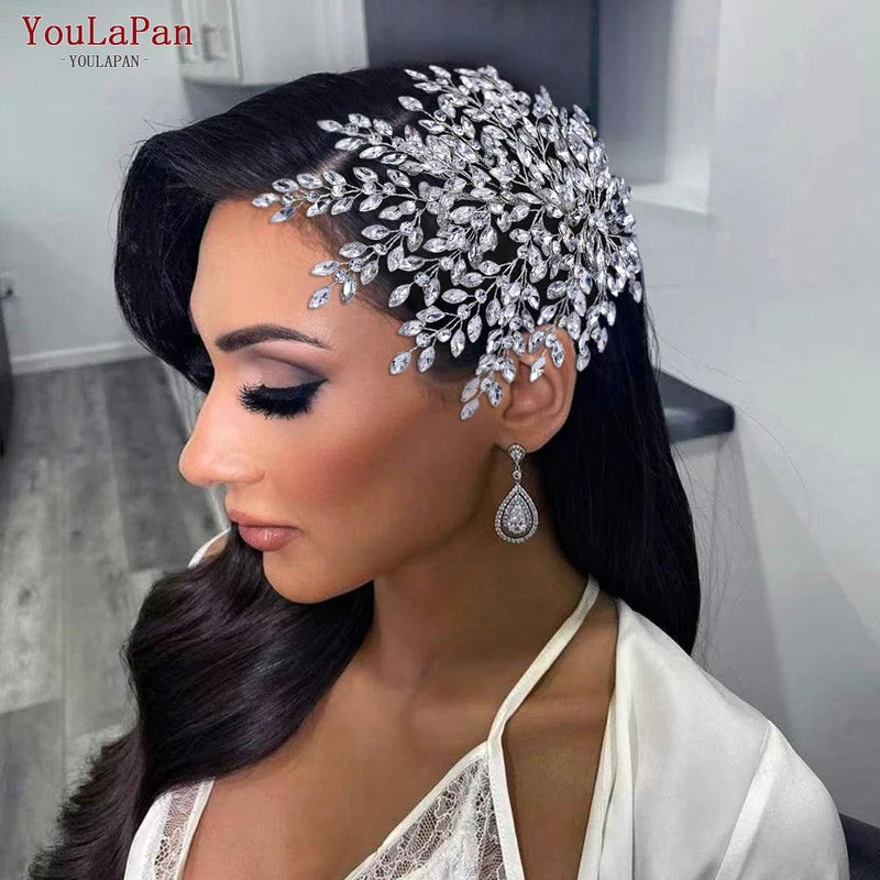 YouLaPan Shiny Wedding Bridal Headband Rhinestone Bridesmaid Headwear Women Fashion Hair Accessories Handmade Headpiece HP438 - CRAVO ROSE