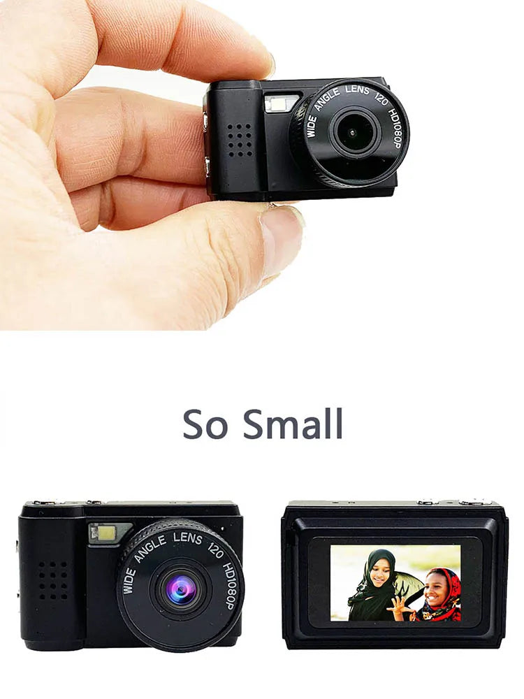 JOZUZE Nova Mini Câmera Retro com Tela Interior Casa Exterior 1080p Esportes Portátil Vintage Muito Pequena Câmera Mini Gravadora de Vídeo
