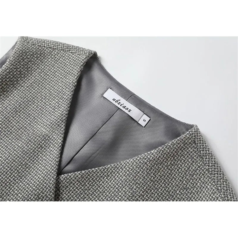 New Women's Suit Vest Coat 2024 Spring Autumn Comfortable Sleeveless Ladies Blazer Vest Versatile Lady Blazer Waistcoat Jacket