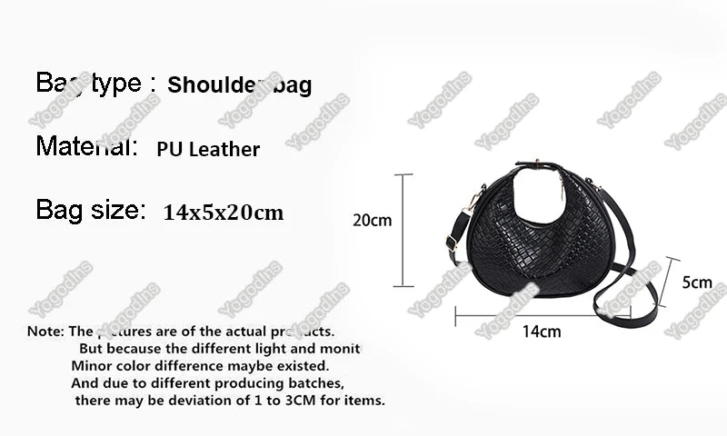 PU Leather Shoulder Bag Fashion Solid Color Lattice Crossbody Bag Small Bag Ladies Trend Luxury Designer Handbags