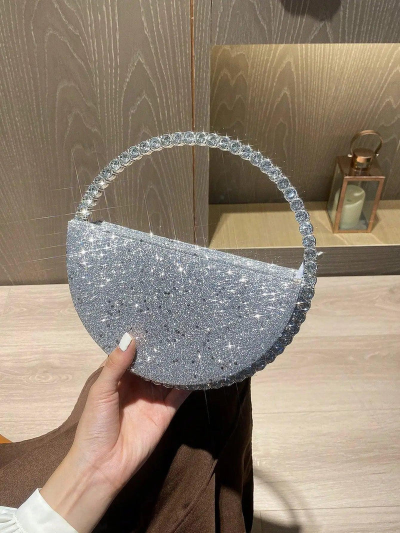 Elegant Rhinestone Novelty Bag, Classic Banquet Clutch Purse, Women's Formal Evening Handbag For Party Wedding - CRAVO ROSE