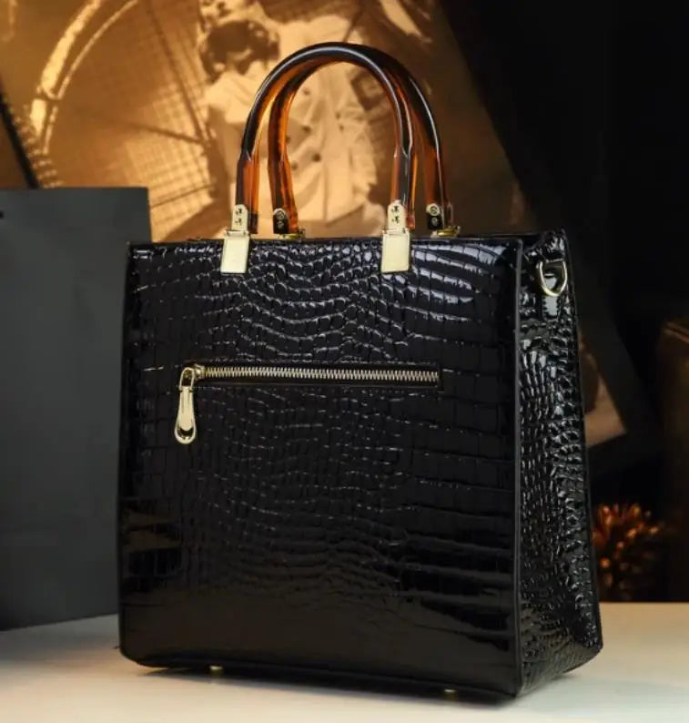 Genuine Leather Women Handbags Alligator Pattern Large Capacity Tote Bag Fashion Mother Bag 2025 New All-match Portable Bags