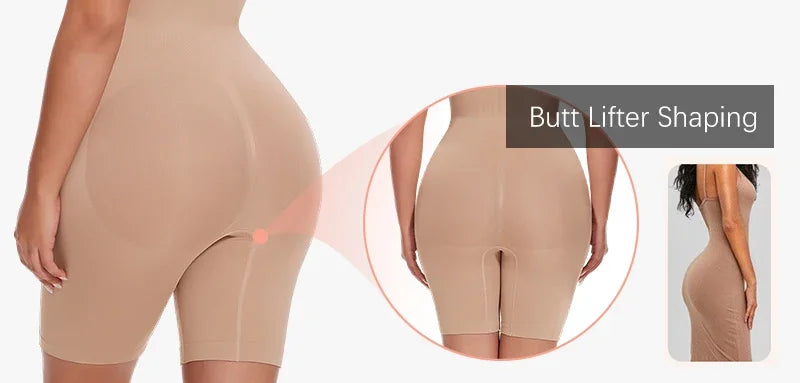 SLIMBELLE Women's Full Body Shaper Bodysuits Tummy Control Butt Lifter Slim Underwear Shapewear Thigh Slimmer Shorts One-Piece