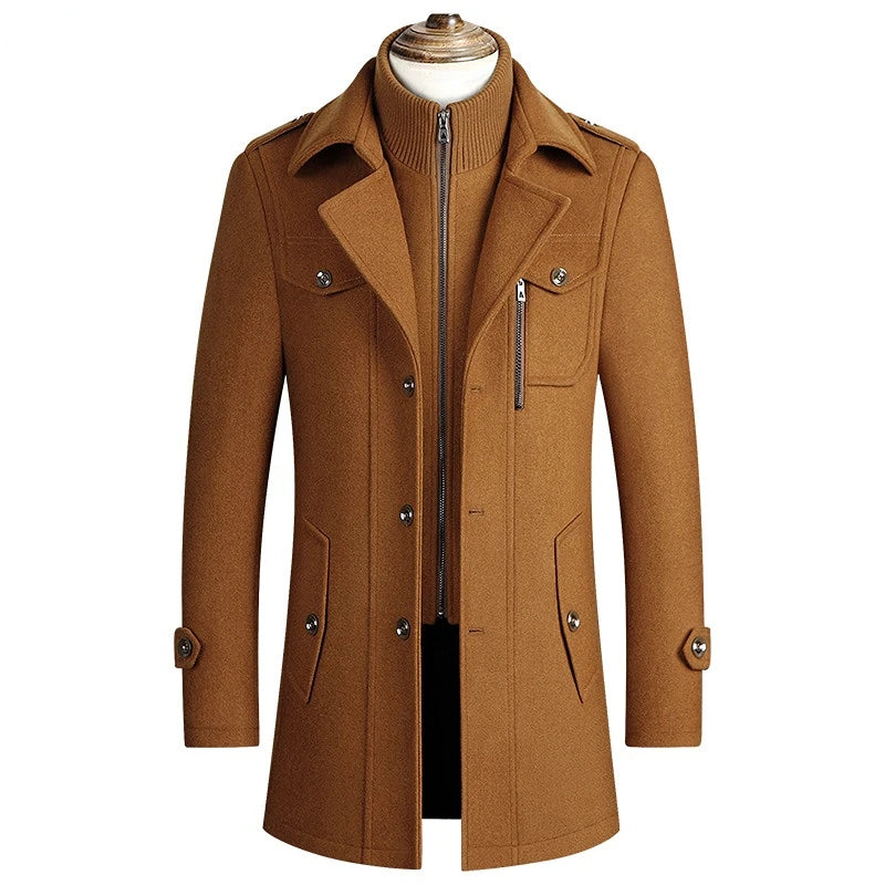 Casacos de inverno masculinos, sobretudos de caxemira, misturas de lã, sobretudos de alta qualidade, novos casacos de inverno, sobretudos casuais para negócios masculinos