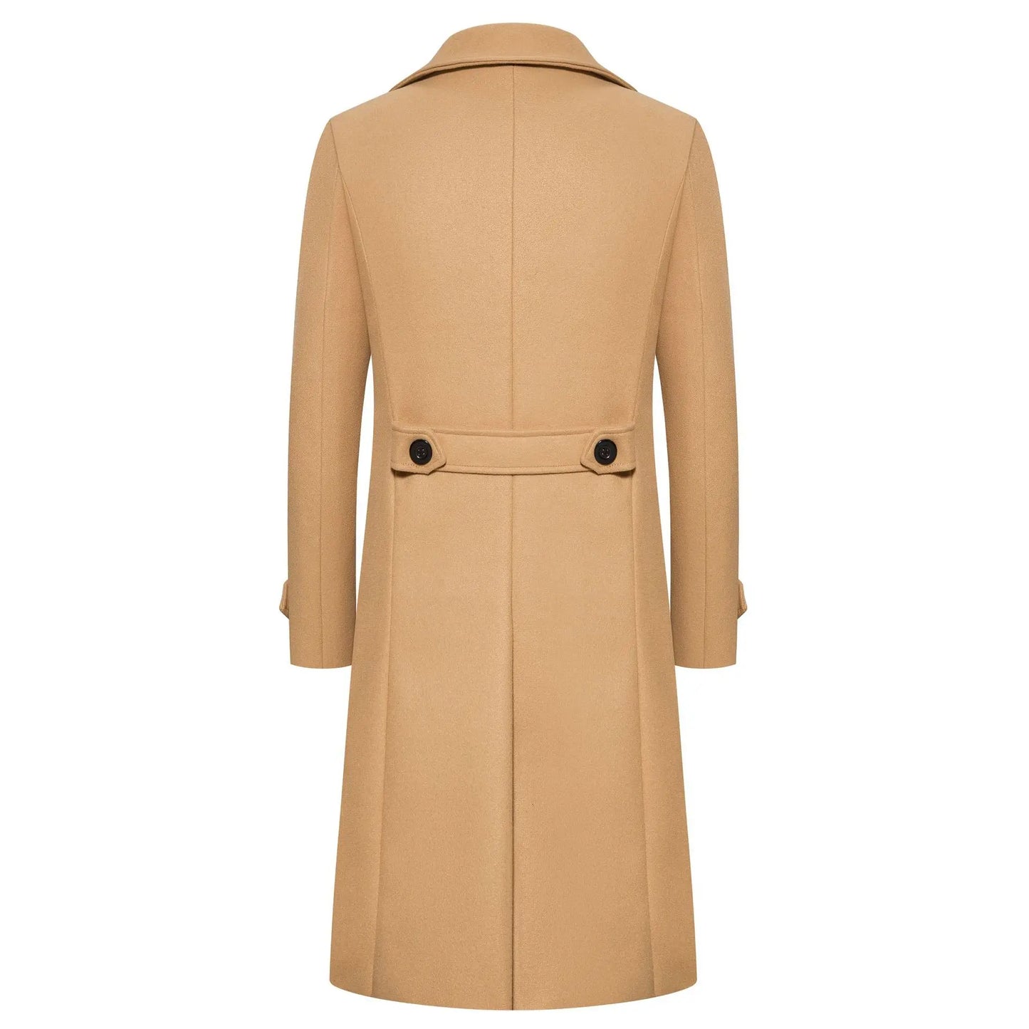 Spring Long Woolen Coats Men Fashion Double Breasted Trench Coats Autumn Turn Down Collar Slim Fit Windbreaker Male Outwear