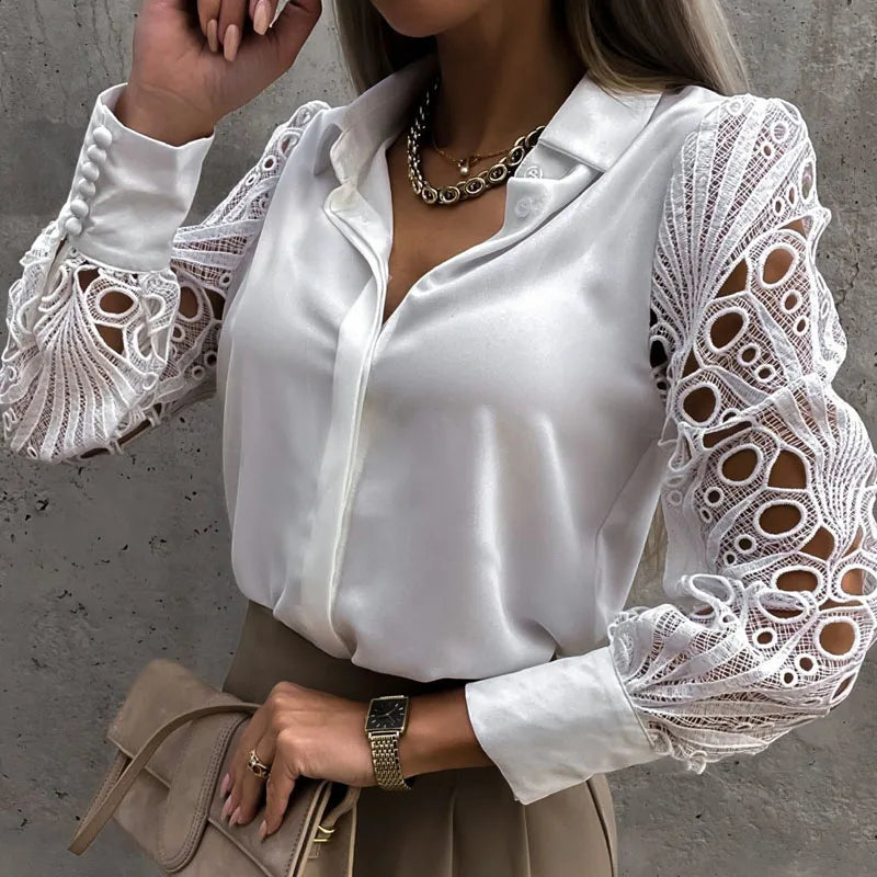 Blusa feminina sexy com decote em V, transparente, estilo boho, de malha, com babados, manga larga, elegante, peplum, com babados, blusa feminina 13459