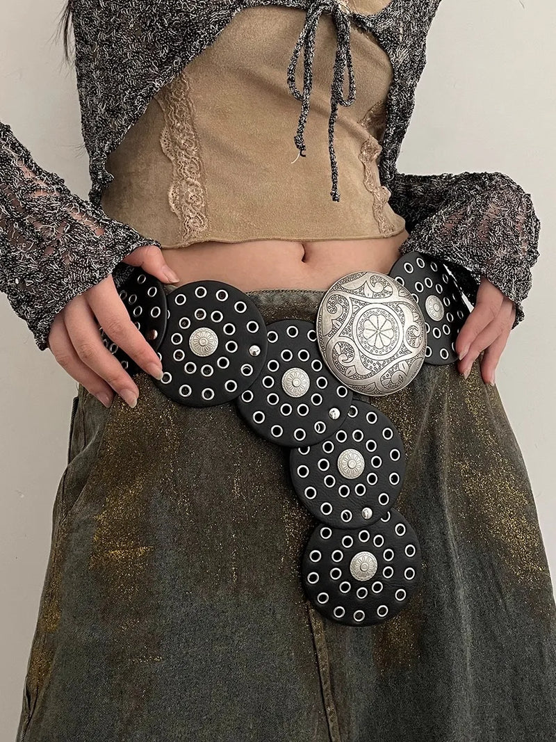 Adorno de cinto de vento com saias com acessórios exagerados  cinto largo feminino e moda retrô
