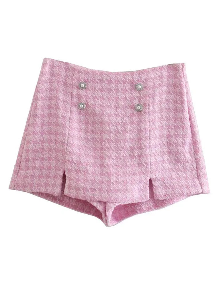 Conjunto de 2 peças de tweed Klacwaya, blazer chique, terno feminino, shorts, terno com shorts para mulheres, ternos femininos