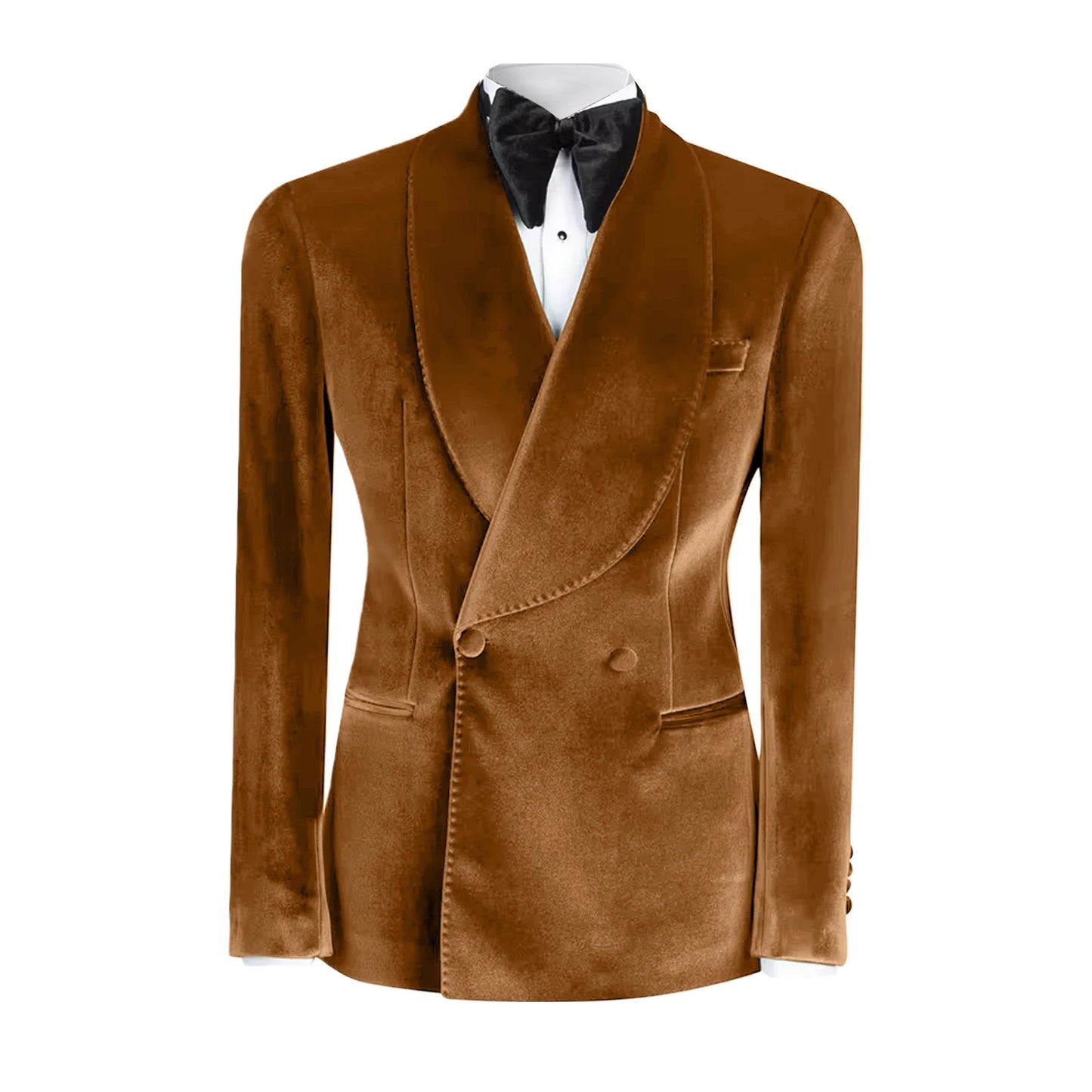 Formal Velvet Men's Suits Blazer Double Breasted Jacket 1 Piece Elegant Slim Fit Male Clothing Wedding Men Business Casual Coats