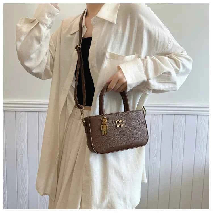 2025 New Trendy Women's Small Square Bag Minimalist Luxury Shoulder Bag for Mobile Phone Girl Fashion Crossbody Pouch Purse