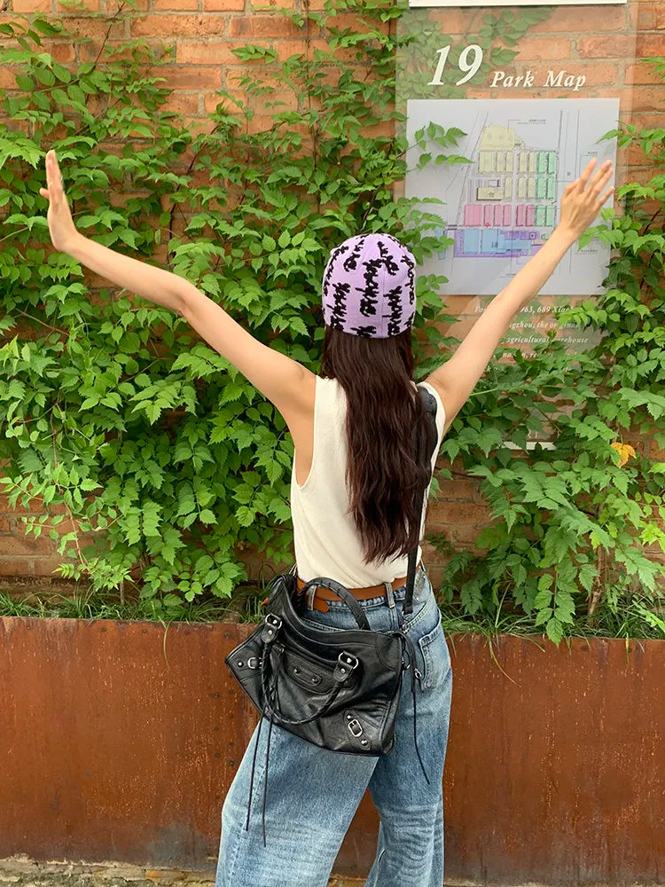City Motorcycle Shoulder Bag Tote Bag for Women Luxury Designer 2026 Autumn and Winter handbag crossbody Large Capacity