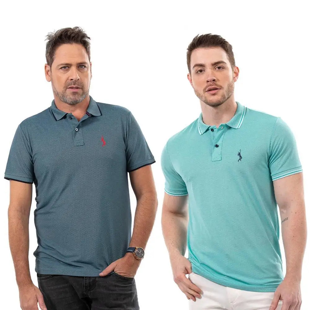 Kit 2 Shirt Men's Polo Shirt Casual Modern straight Style