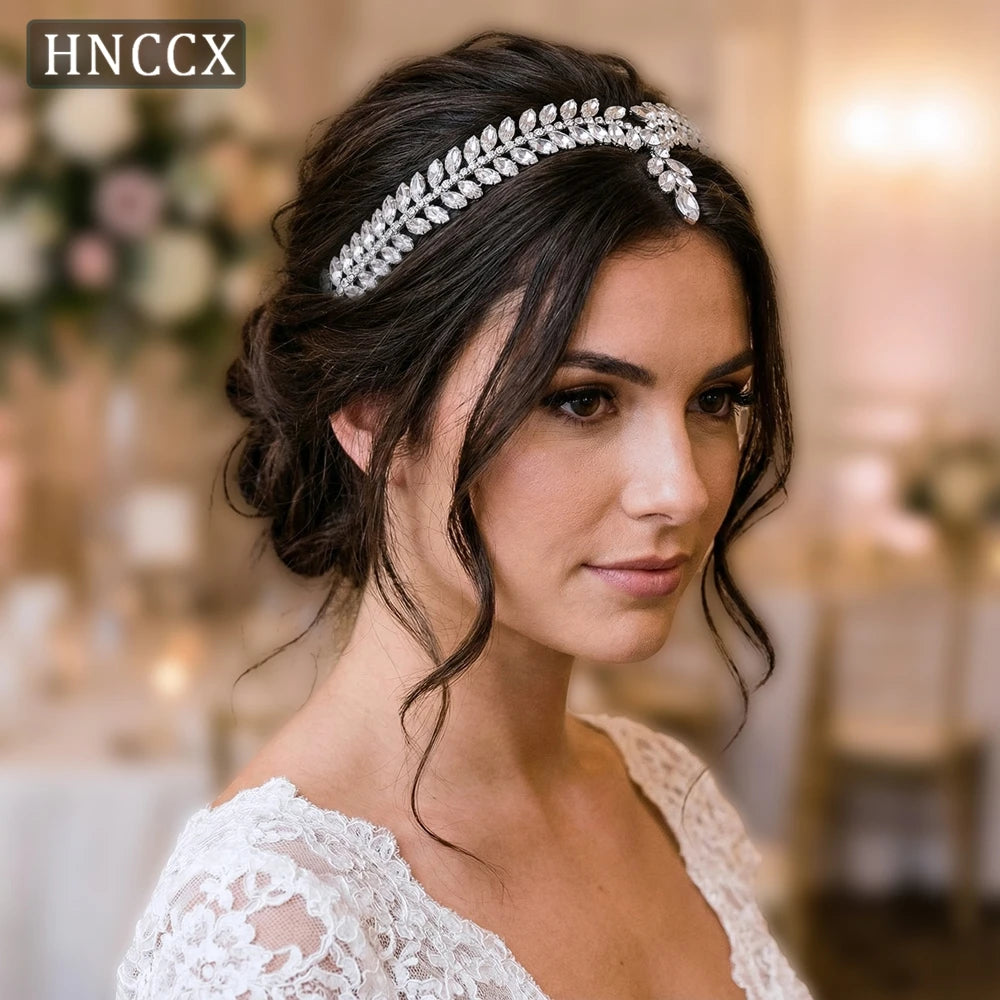 YouLaPan Crystal Forehead Headband for Women Brides Headpiece Party Wedding Hair Accessories Jewelry Bridal Headdress HP529