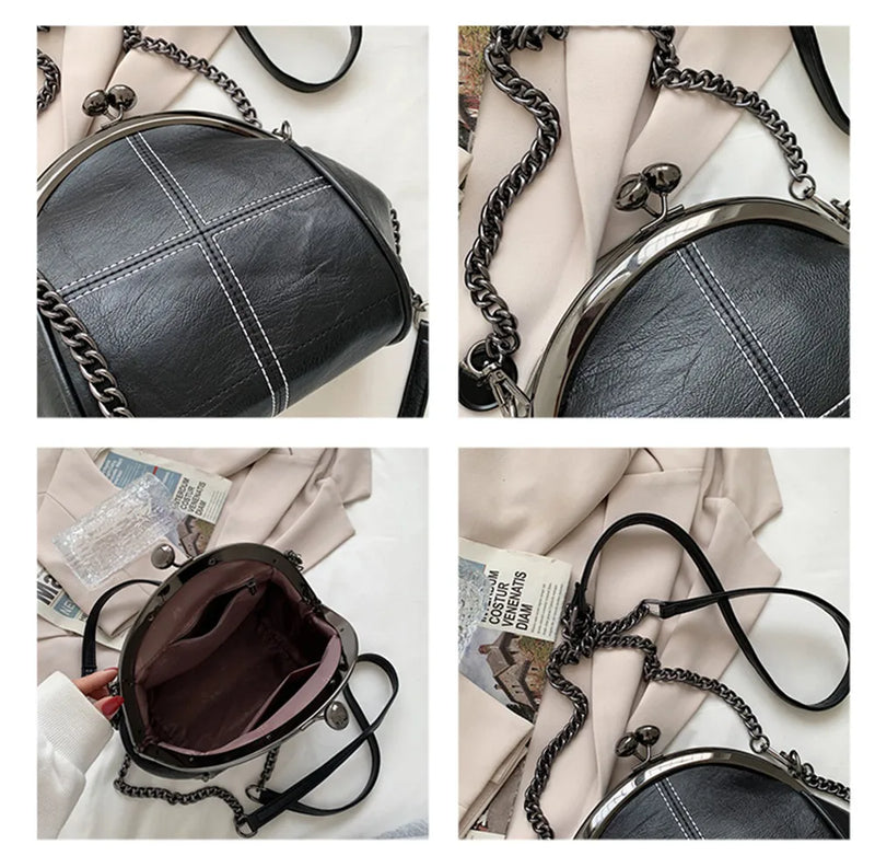 Fashion Chain Design Ladies Shoulder Bag High Quality PU Leather Women Messenger Bags Solid Color Designer Women's Wallet Bolsos