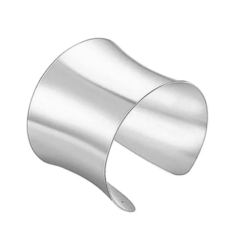 Pulseira de pulseira aberta para mulheres, dourada e prateada, pulseira de pulso para meninas, joias, pulseiras de aço inoxidável, bransoleta