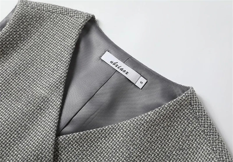 New Women's Suit Vest Coat 2024 Spring Autumn Comfortable Sleeveless Ladies Blazer Vest Versatile Lady Blazer Waistcoat Jacket