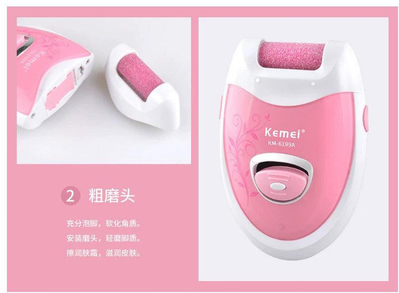 Women's and Men's Shop 6199a Women's Electric Epilator 2-in-1 Hair Removal Device Clip Wheel Roller Electric Shaver