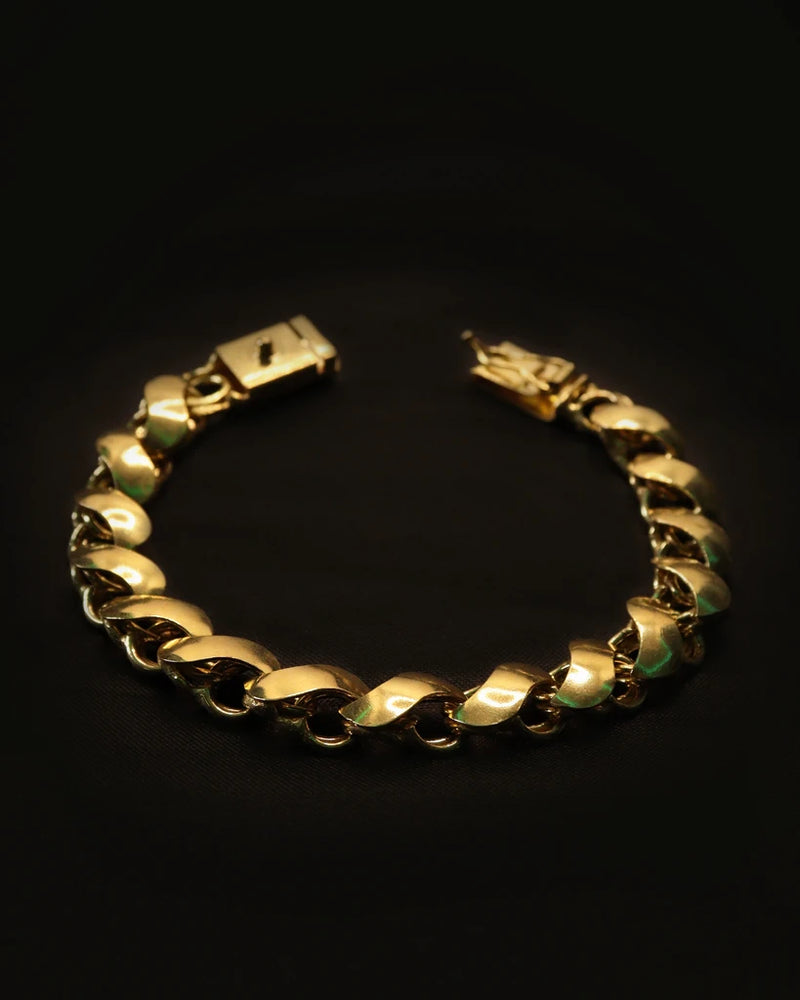 Pulseira FRIA 12MM Idêntica ao Ouro 18K (Garantia Eterna na Cor) Joias Moeda Antiga Não descasca, não escurece