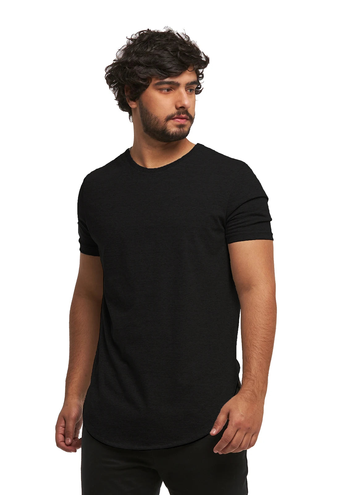 OVERSIZED MALE LONGLINE SHIRT SHIRT SHORT SLEEVE C1