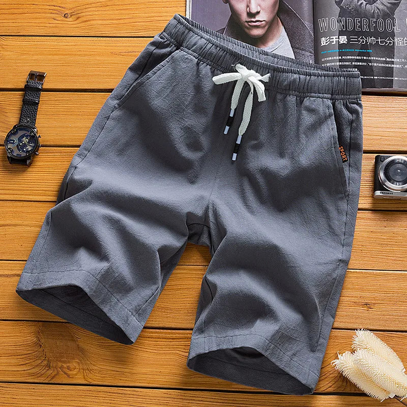 Shorts casuais masculinos de verão, tamanho grande, calças de praia, corrida, esporte, calças curtas retas, calças de moletom finas, shorts soltos para lazer