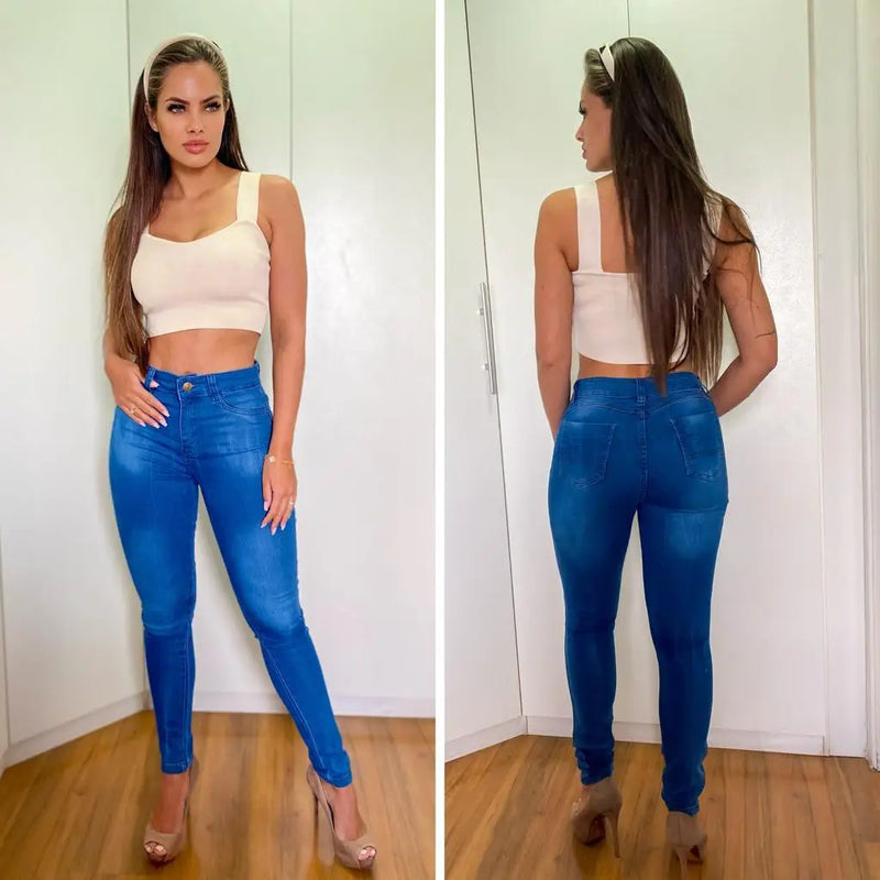 Women's Casual Skinny Jeans/High Waist/Women's Clothing/Luxurious Jeans-Fast Shipping - CRAVO ROSE