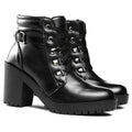 Women's Capuccino Black Boot Short Boot Casual Girls Confort