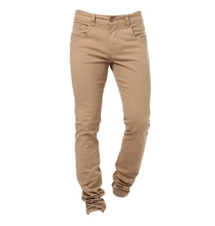 CALÇA JEANS MASCULINA SARJA COM LYCRA CUT SLIM DIVERSAS CORES/TAMANHOS MIDDLE WAY - CRAVO ROSE