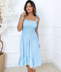 Short Dress With thin Strap In Viscose With Elastex