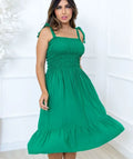 Short Dress With thin Strap In Viscose With Elastex