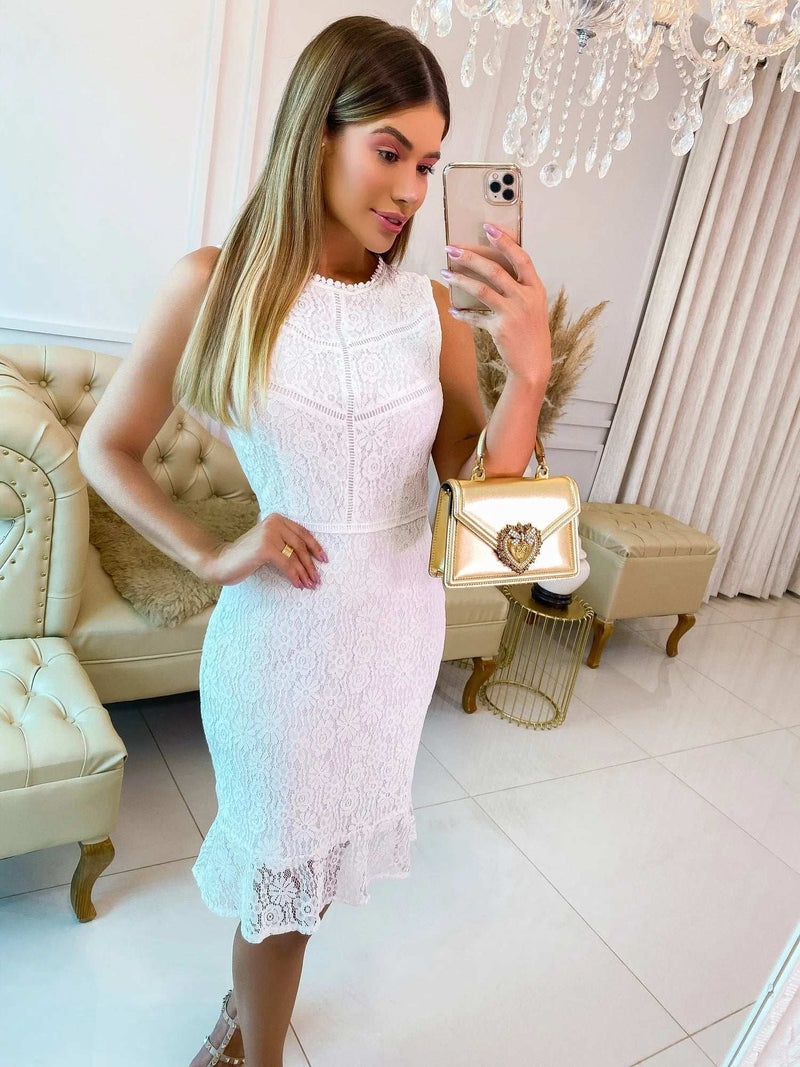 Women's Clothing/dress/flu/gypsy/zipper/floral lace/MIDI/EMILIMODA/EM07976