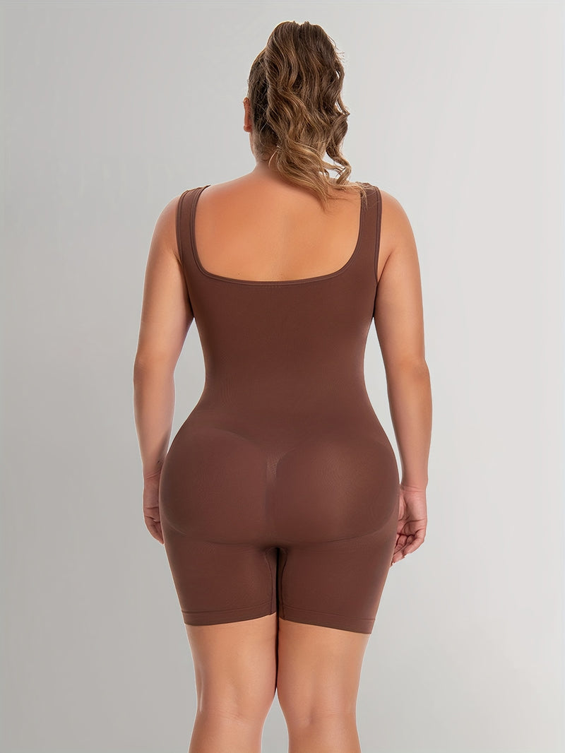 Women's Seamless Shapewear Romper - Tummy Control, Butt Lifting, Slimming Bodysuit Shorts