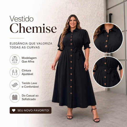 Vestido Chemise Plus Size Essencial